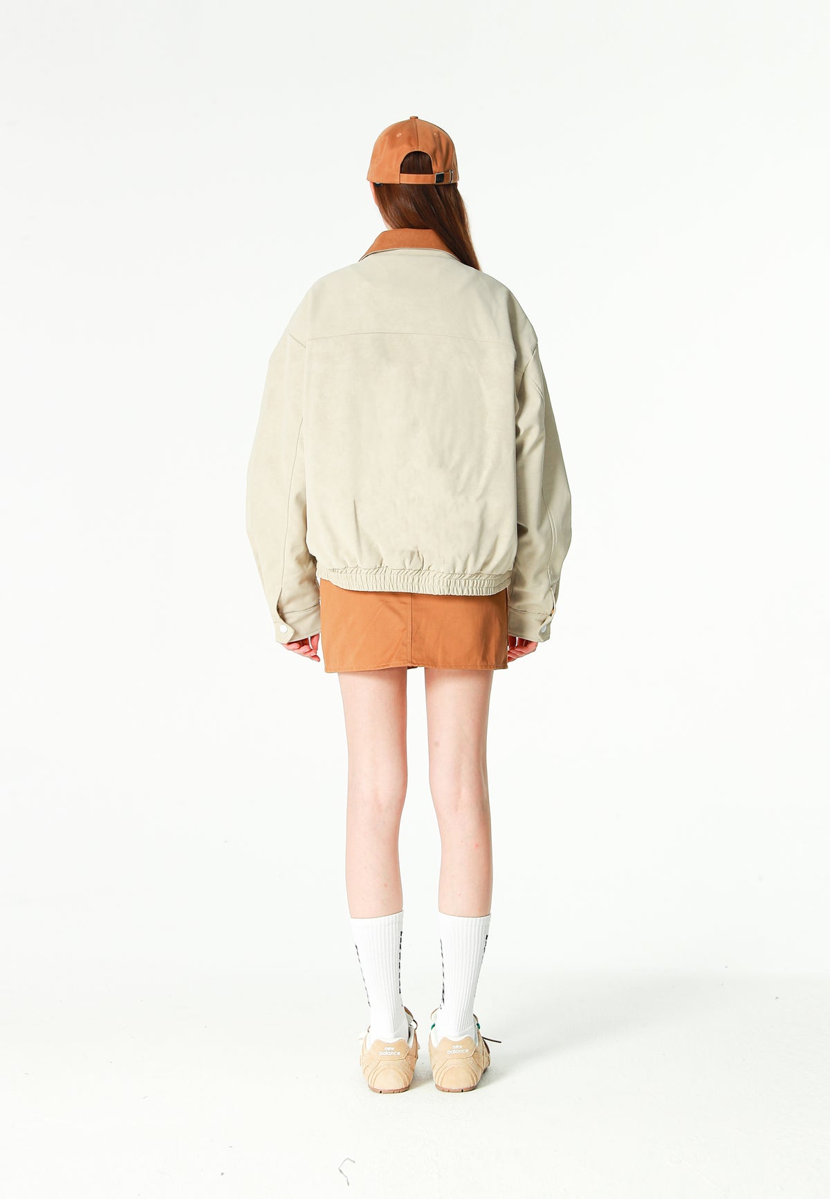 Chaqueta Harrington efecto piel y forro animal print | MWM [PS_COLORS:ECRU]