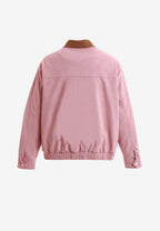 Chaqueta Harrington efecto piel y forro animal print | MWM [PS_COLORS:PINK]