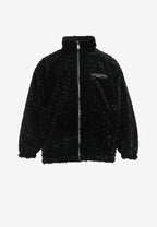 Chaqueta reversible TEDDY de corte relajado con pelo texturizado y parche Mike Bag | MWM [PS_COLORS:BLACK]