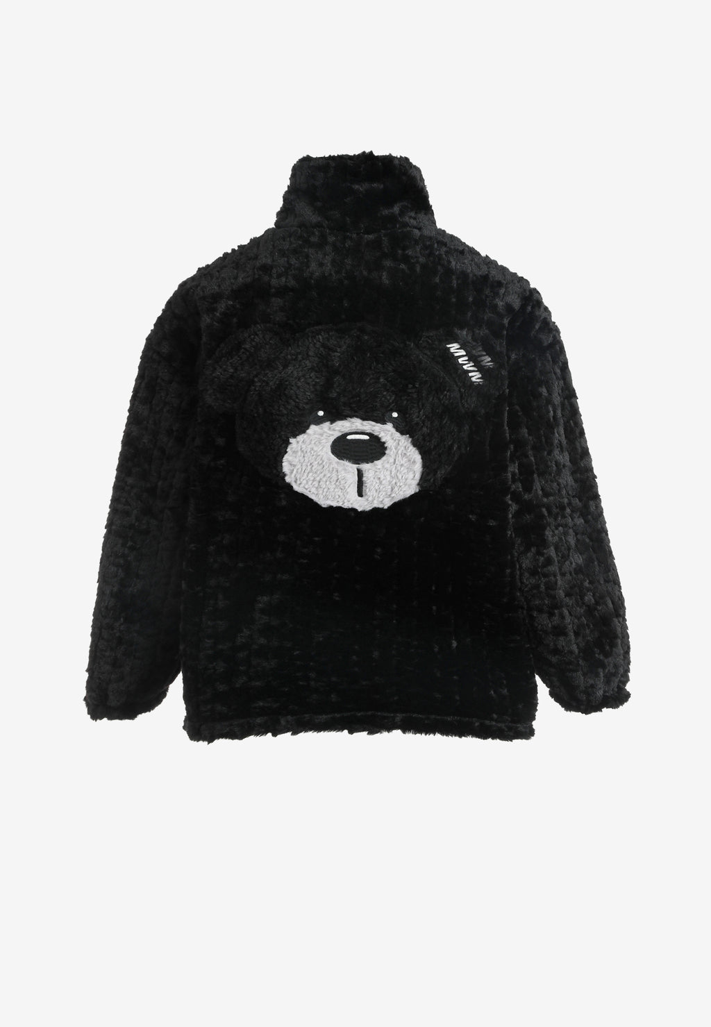 Chaqueta reversible TEDDY de corte relajado con pelo texturizado y parche Mike Bag | MWM [PS_COLORS:BLACK]