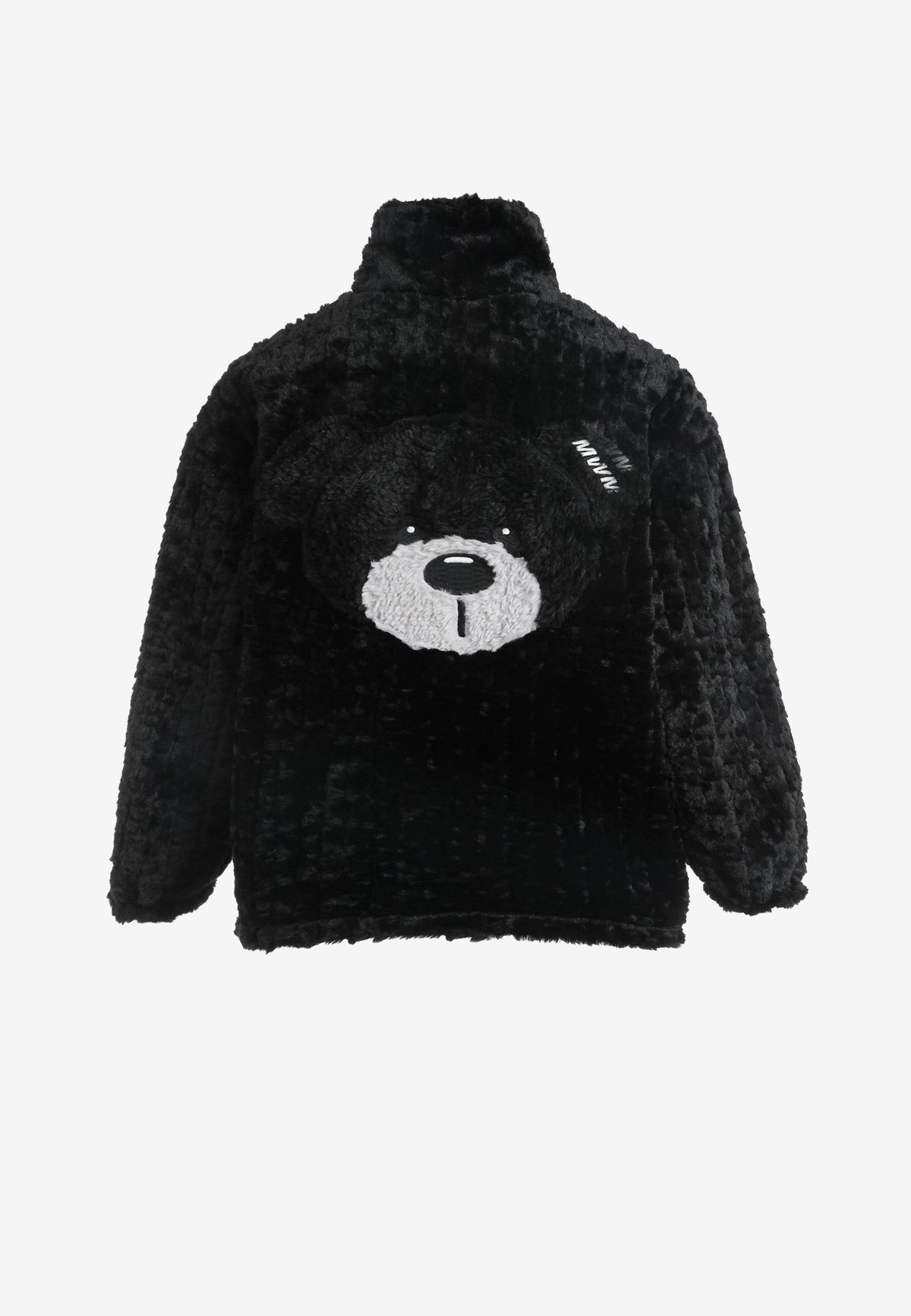 Chaqueta reversible TEDDY de corte relajado con pelo texturizado y parche Mike Bag | MWM [PS_COLORS:BLACK]