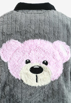 Chaqueta reversible TEDDY de corte relajado con pelo texturizado y parche Mike Bag | MWM [PS_COLORS:GREY]