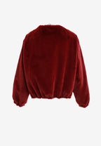 Chaqueta bomber Wings efecto piel con alas en mangas y espalda y forro de pelo extraíble | MWM [PS_COLORS:FUCHSIA]