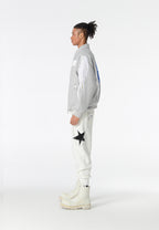 Chaqueta bomber Wings efecto piel con alas en mangas y espalda y forro de pelo extraíble | MWM [PS_COLORS:GREY]