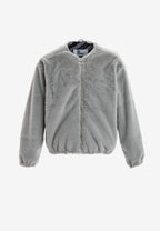 Chaqueta bomber Wings efecto piel con alas en mangas y espalda y forro de pelo extraíble | MWM [PS_COLORS:GREY]