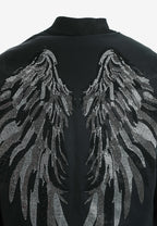 Chaqueta bomber Wings oversize con alas de strass en la espalda | MWM [PS_COLORS:UNASSIGNED]