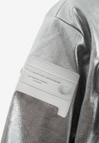 Chaqueta corta efecto piel con bolsillos en relieve | MWM [PS_COLORS:SILVER]