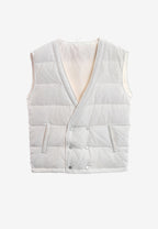 Chaqueta vaquera distressed con cintas MWM y chaleco térmico extraíble | MWM [PS_COLORS:BEIGE]
