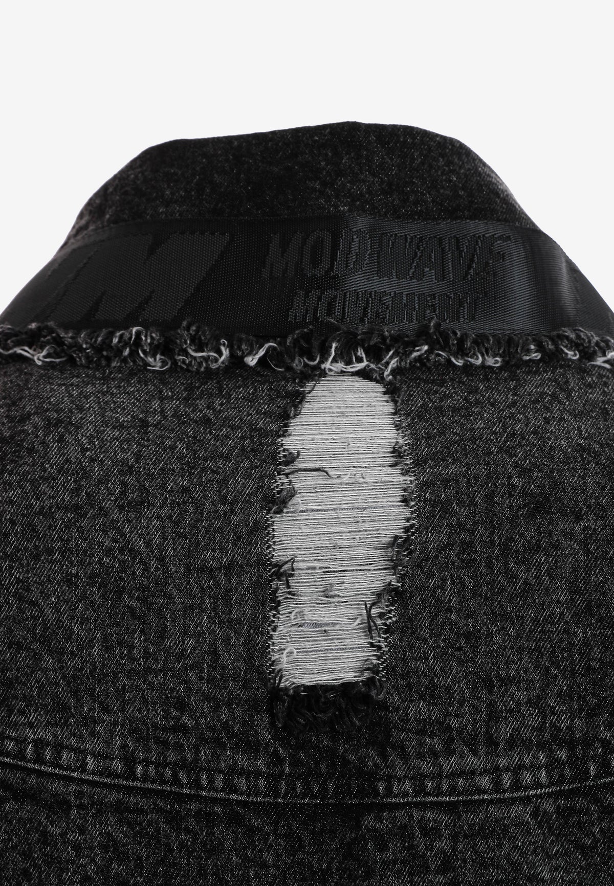 Chaqueta vaquera distressed con cintas MWM | MWM [PS_COLORS:BLACK]