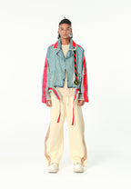 Chaqueta vaquera distressed con cintas MWM | MWM [PS_COLORS:BLUE]