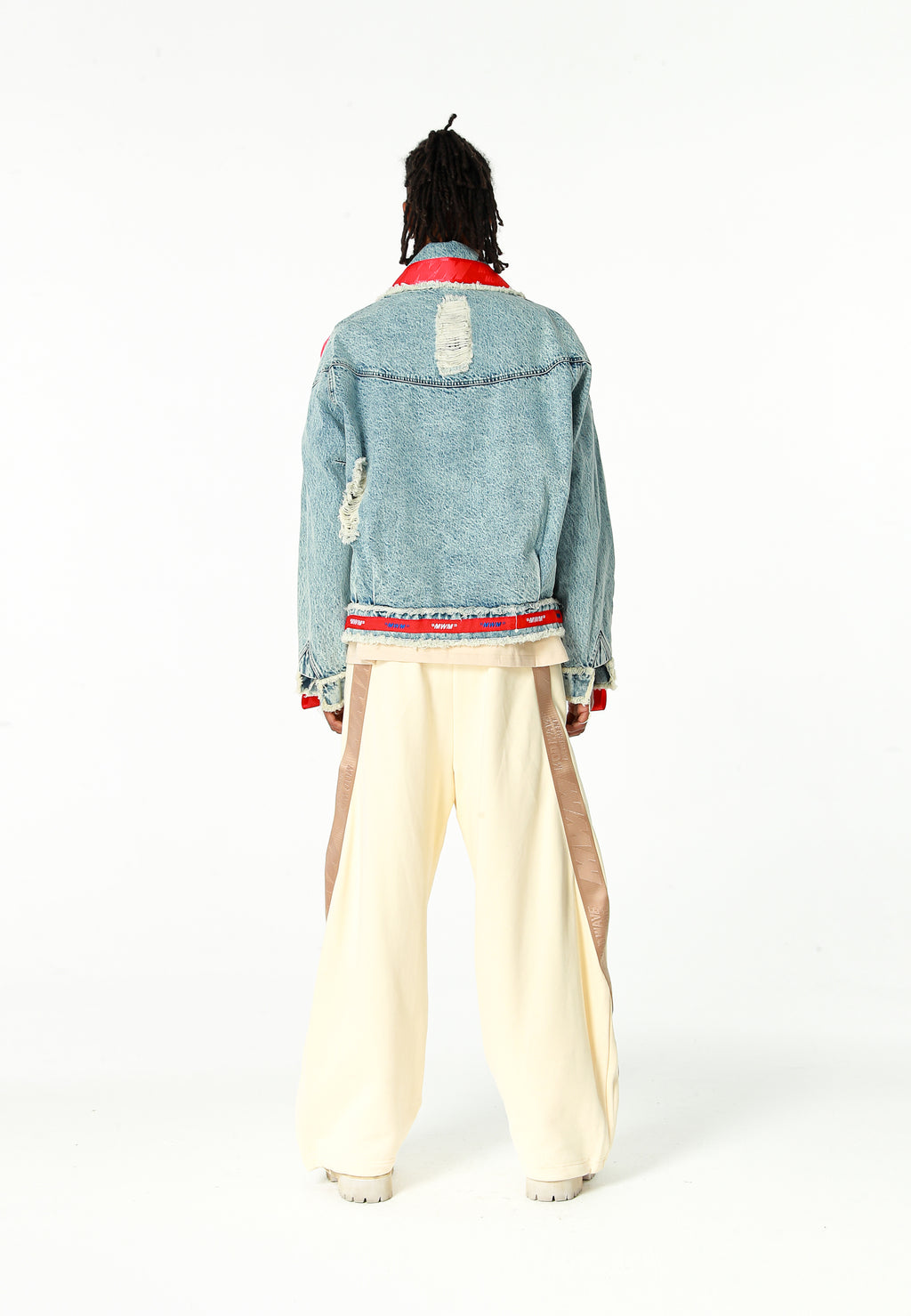 Chaqueta vaquera distressed con cintas MWM | MWM [PS_COLORS:BLUE]