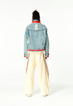Chaqueta vaquera distressed con cintas MWM | MWM [PS_COLORS:BLUE]
