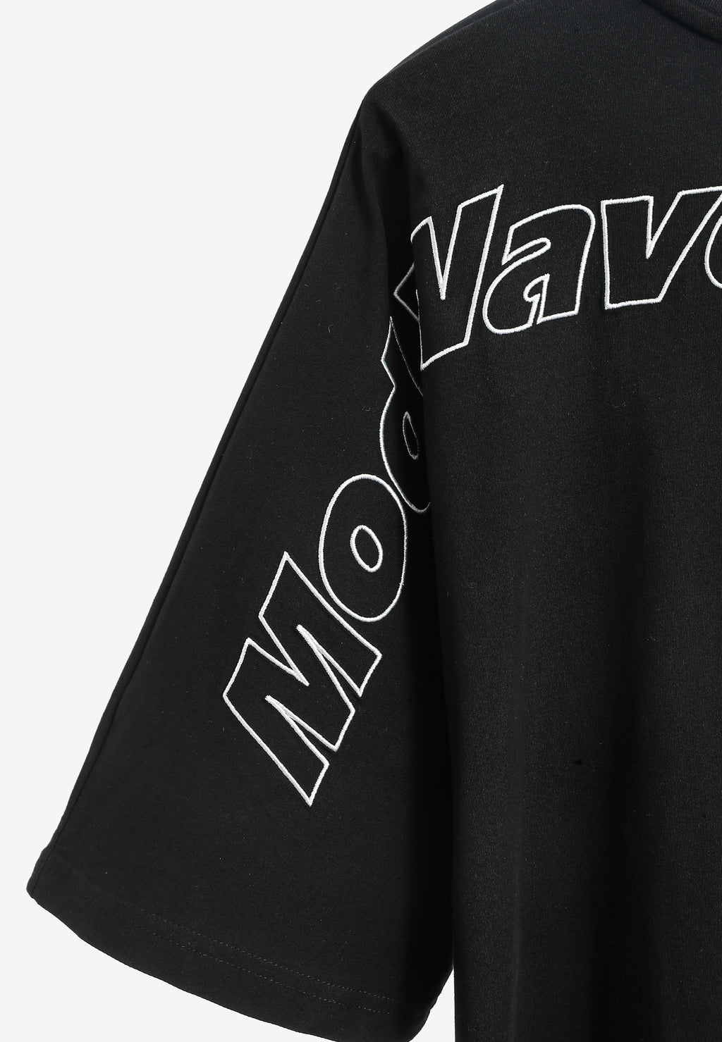 Camiseta oversize Iconic Logo con bordado Mod Wave Movement en hombros y espalda | MWM [PS_COLORS:BLACK]