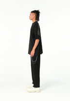 Camiseta oversize Iconic Logo con bordado Mod Wave Movement en hombros y espalda | MWM [PS_COLORS:BLACK]