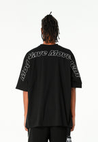 Camiseta oversize Iconic Logo con bordado Mod Wave Movement en hombros y espalda | MWM [PS_COLORS:BLACK]