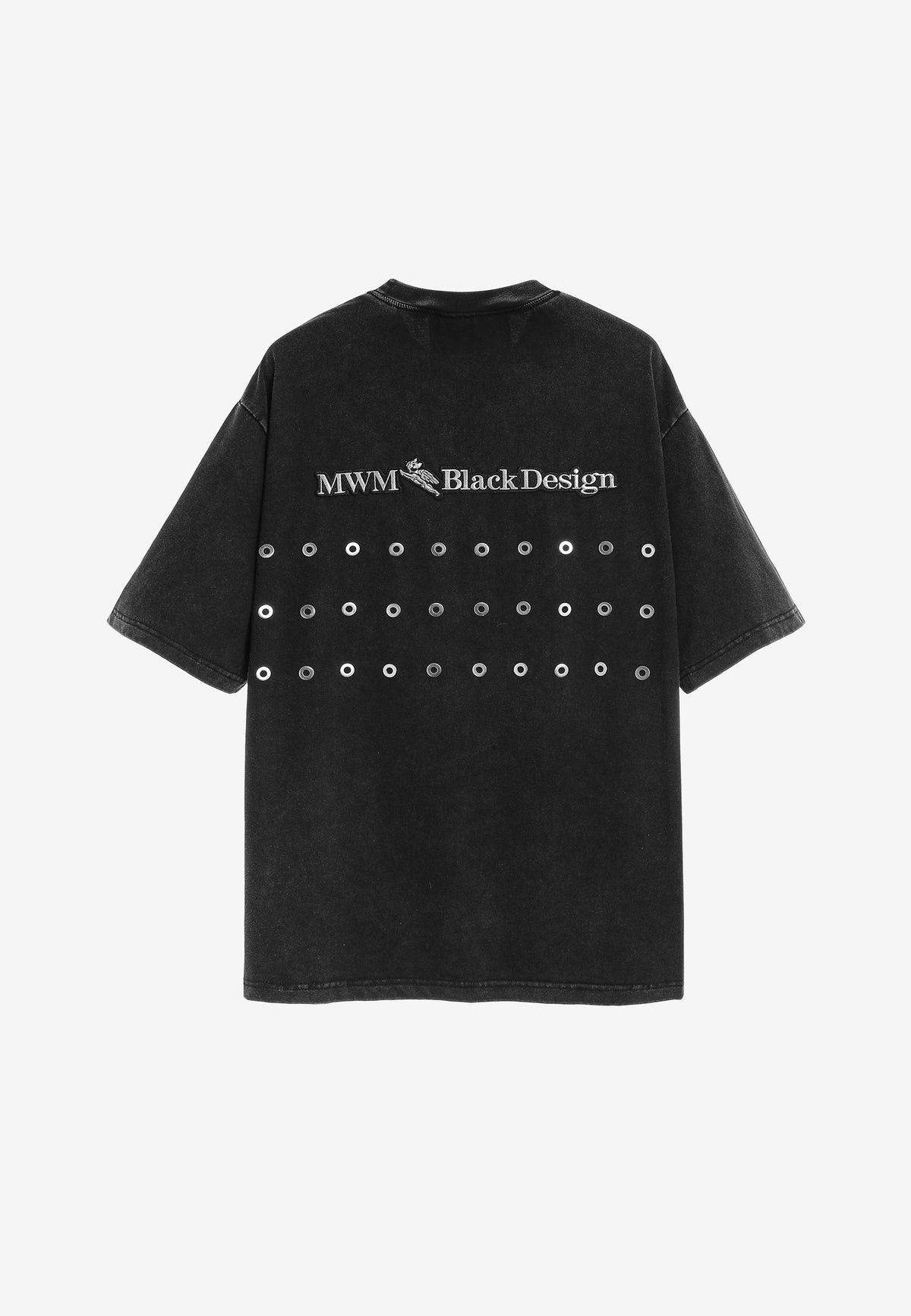 Camiseta Vanguard Dogs de corte regular con tachuelas en cuello y hombros | MWM [PS_COLORS:BLACK]