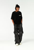 Camiseta Vanguard Dogs de corte regular con tachuelas en cuello y hombros | MWM [PS_COLORS:BLACK]
