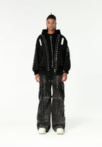 Pantalón cargo Vanguard Dogs de pierna ancha convertible en bermuda | MWM [PS_COLORS:BLACK]