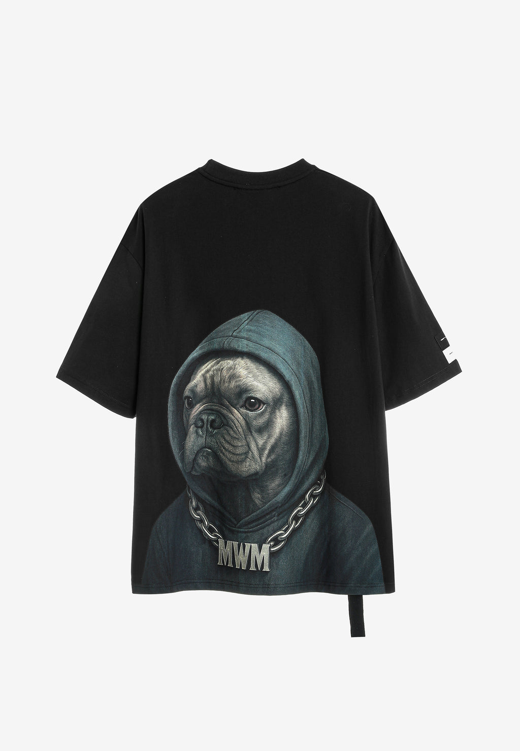 Camiseta oversize Vanguard Dogs Faces con print de bulldog en la espalda | MWM [PS_COLORS:BLACK]