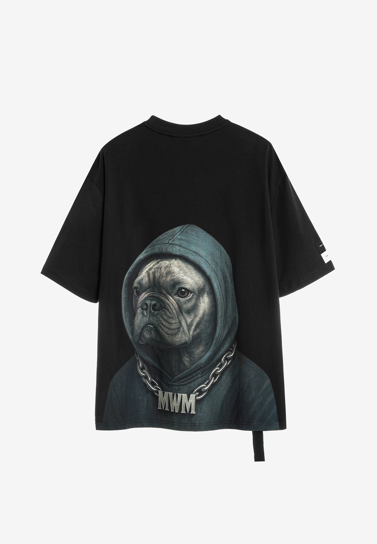 Camiseta oversize Vanguard Dogs Faces con print de bulldog en la espalda | MWM [PS_COLORS:BLACK]