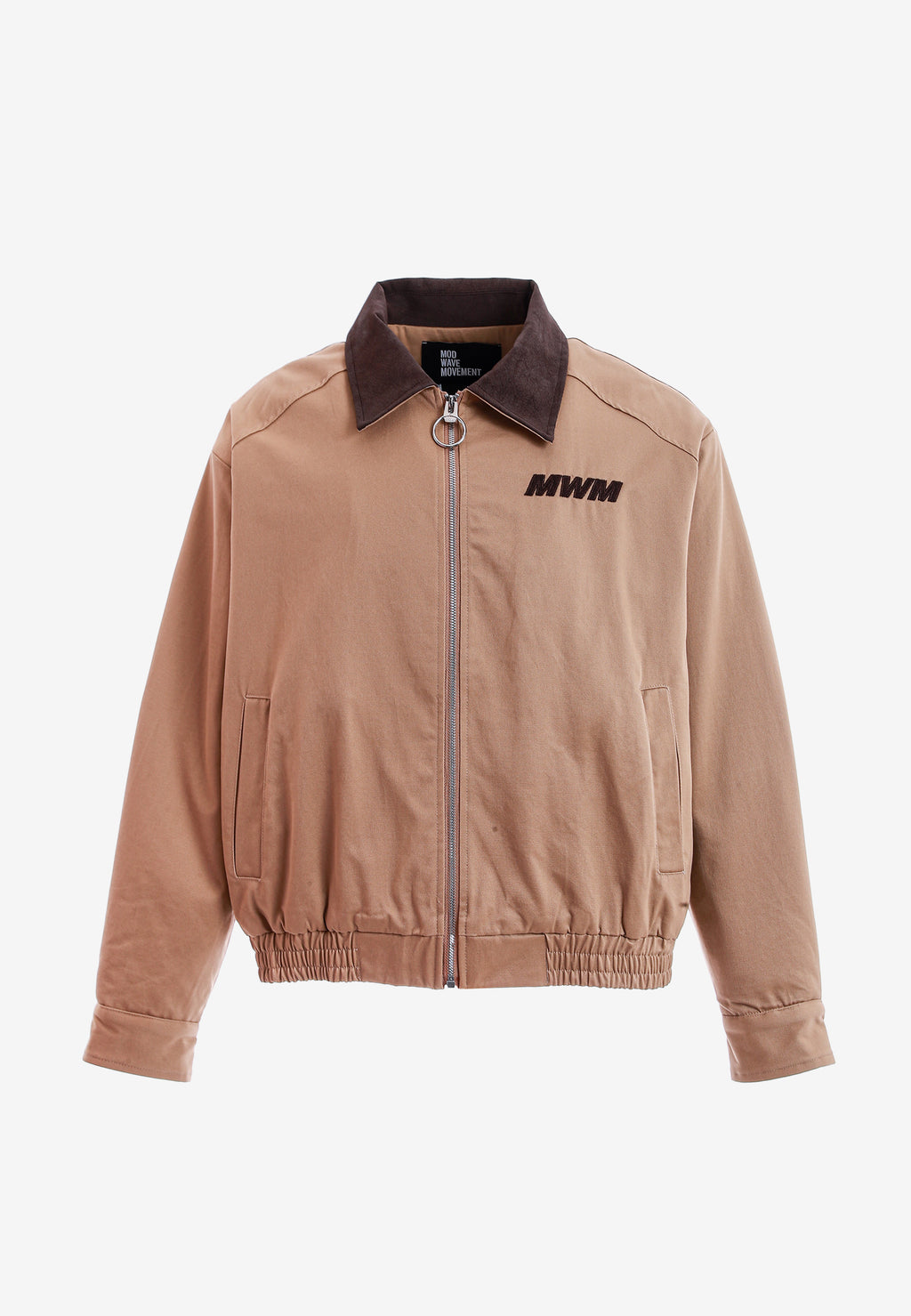 Chaqueta Harrington TEDDY de canvas con cuello efecto piel y parche Teddy en la espalda | MWM [PS_COLORS:CAMEL]