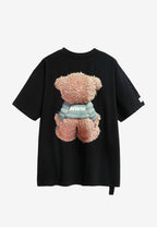 Camiseta TEDDY de corte regular con print Teddy en frontal y espalda | MWM [PS_COLORS:BLACK]