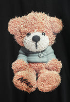 Camiseta TEDDY de corte regular con print Teddy en frontal y espalda | MWM [PS_COLORS:BLACK]