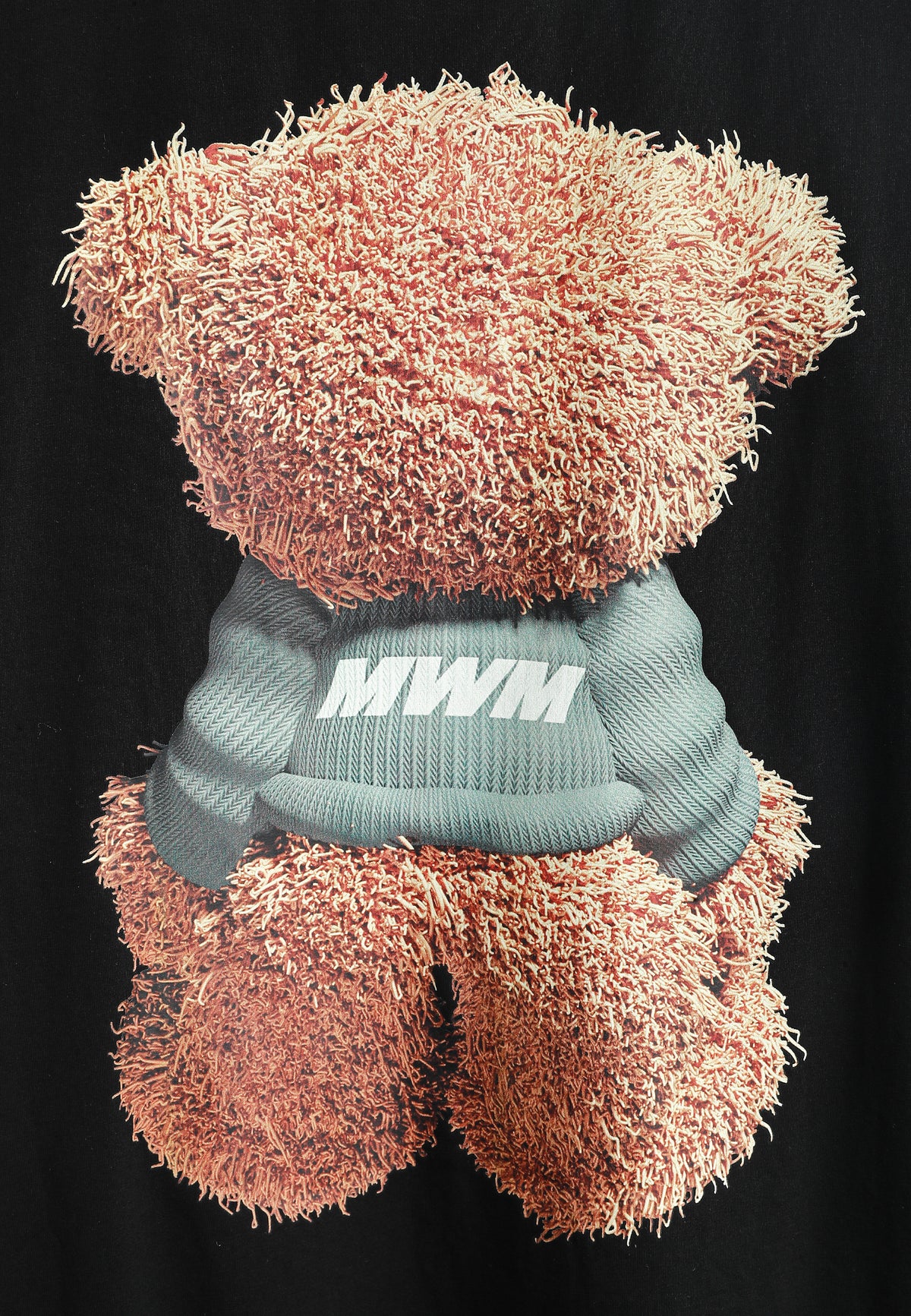 Camiseta TEDDY de corte regular con print Teddy en frontal y espalda | MWM [PS_COLORS:BLACK]
