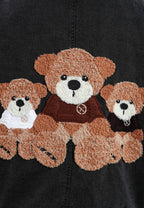 Chaqueta vaquera de mujer TEDDY con cuello y puños de pelo y parche Teddy en la espalda | MWM [PS_COLORS:BLACK]