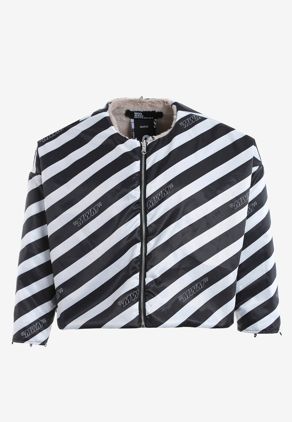 Chaqueta vaquera de mujer TEDDY con cuello y puños de pelo y parche Teddy en la espalda | MWM [PS_COLORS:BLACK]