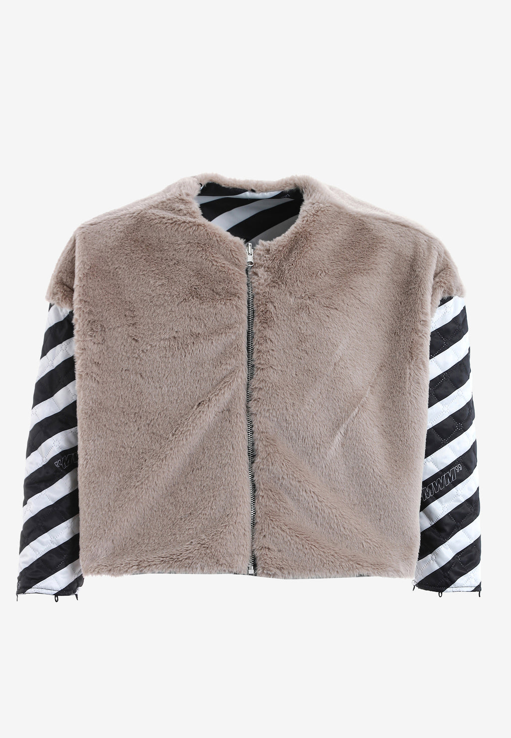 Chaqueta vaquera de mujer TEDDY con cuello y puños de pelo y parche Teddy en la espalda | MWM [PS_COLORS:BLACK]