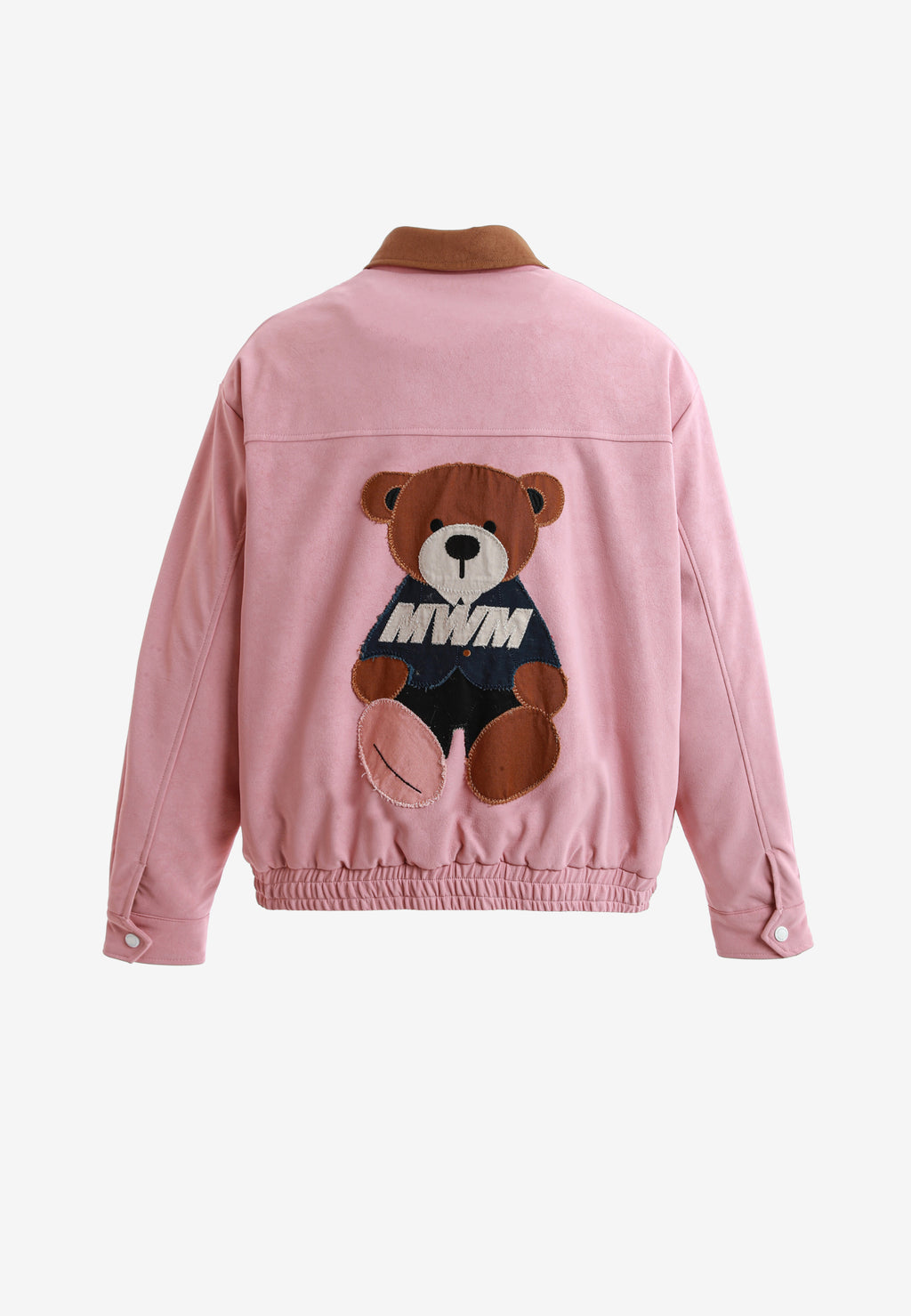 Chaqueta Harrington TEDDY efecto piel con parche Teddy de canvas y forro animal print | MWM [PS_COLORS:PINK]