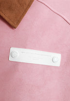 Chaqueta Harrington TEDDY efecto piel con parche Teddy de canvas y forro animal print | MWM [PS_COLORS:PINK]