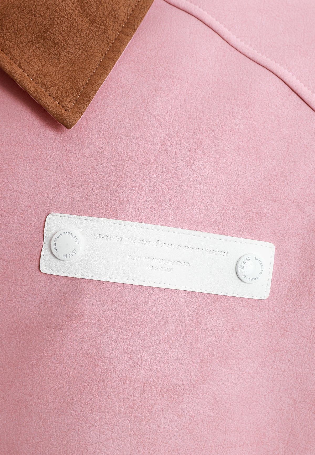 Chaqueta Harrington TEDDY efecto piel con parche Teddy de canvas y forro animal print | MWM [PS_COLORS:PINK]