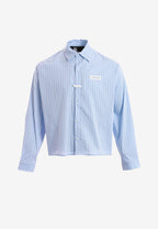 Camisa TEDDY corta con bolsillos laterales, cierre chino y parche Teddy en la espalda | MWM [PS_COLORS:BLUE]