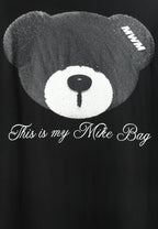 Camiseta TEDDY Mike Bag de corte regular con print en pecho y espalda | MWM [PS_COLORS:BLACK]