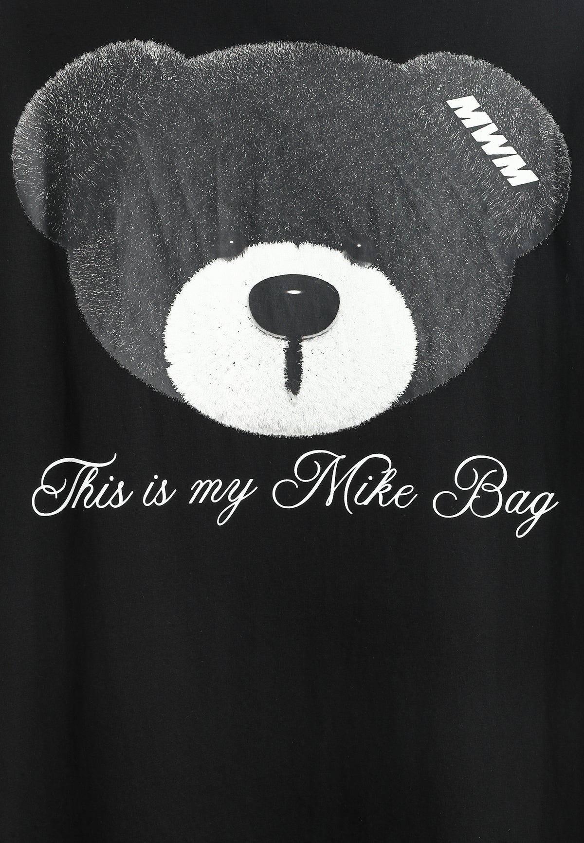 Camiseta TEDDY Mike Bag de corte regular con print en pecho y espalda | MWM [PS_COLORS:BLACK]