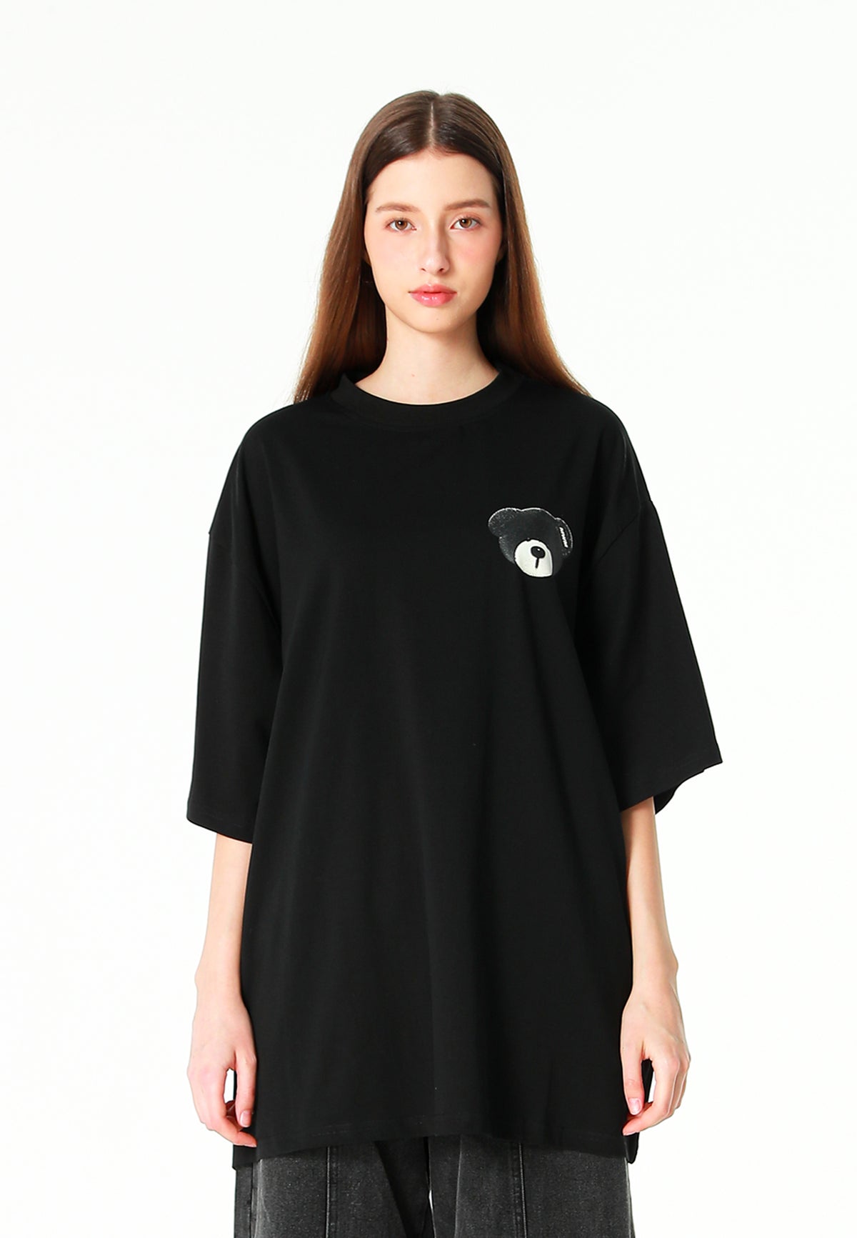 Camiseta TEDDY Mike Bag de corte regular con print en pecho y espalda | MWM [PS_COLORS:BLACK]