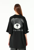 Camiseta TEDDY Mike Bag de corte regular con print en pecho y espalda | MWM [PS_COLORS:BLACK]