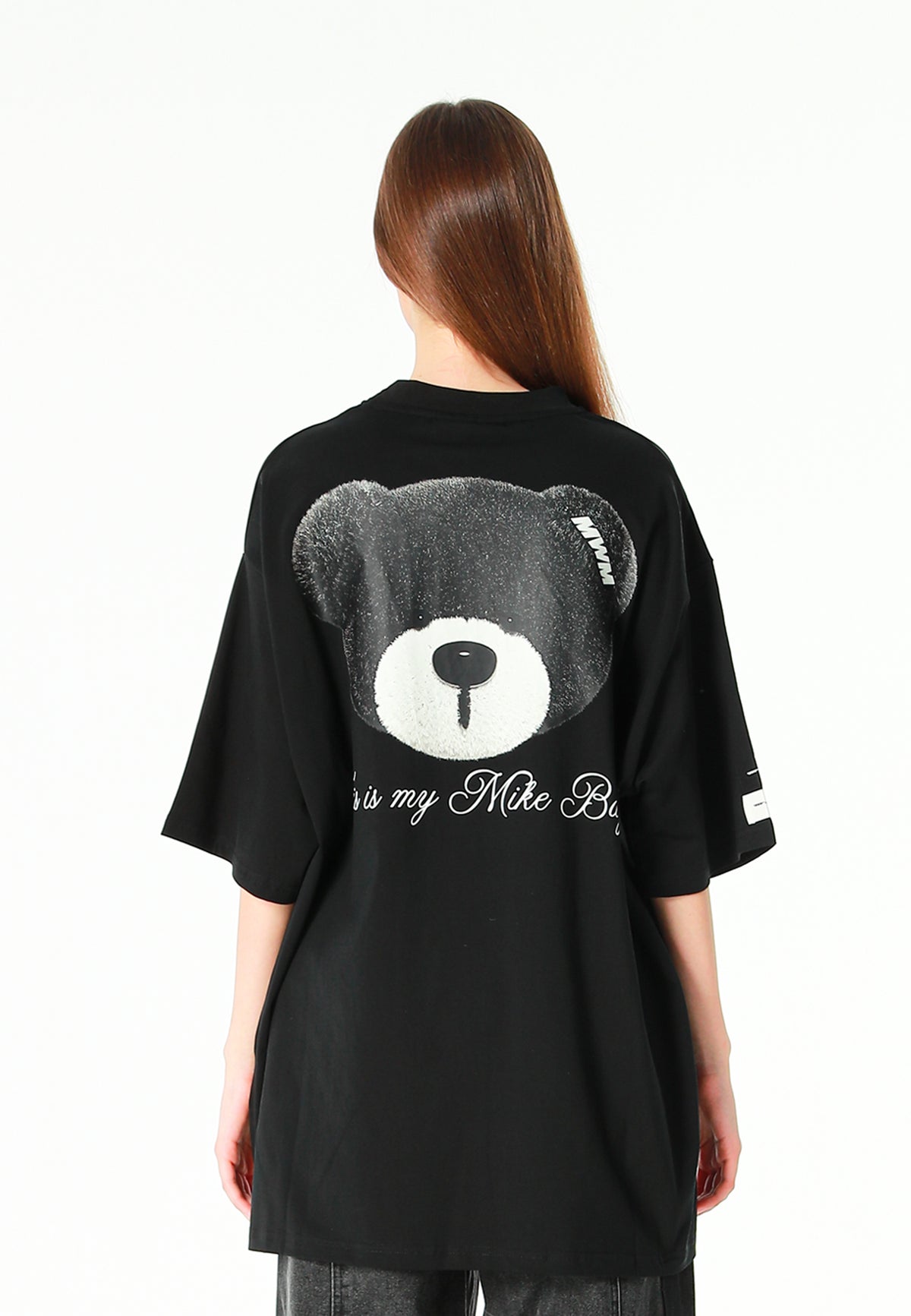 Camiseta TEDDY Mike Bag de corte regular con print en pecho y espalda | MWM [PS_COLORS:BLACK]