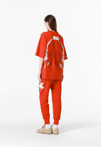Pantalón jogger Wings con parches de estrellas y cadena lateral | MWM [PS_COLORS:RED]