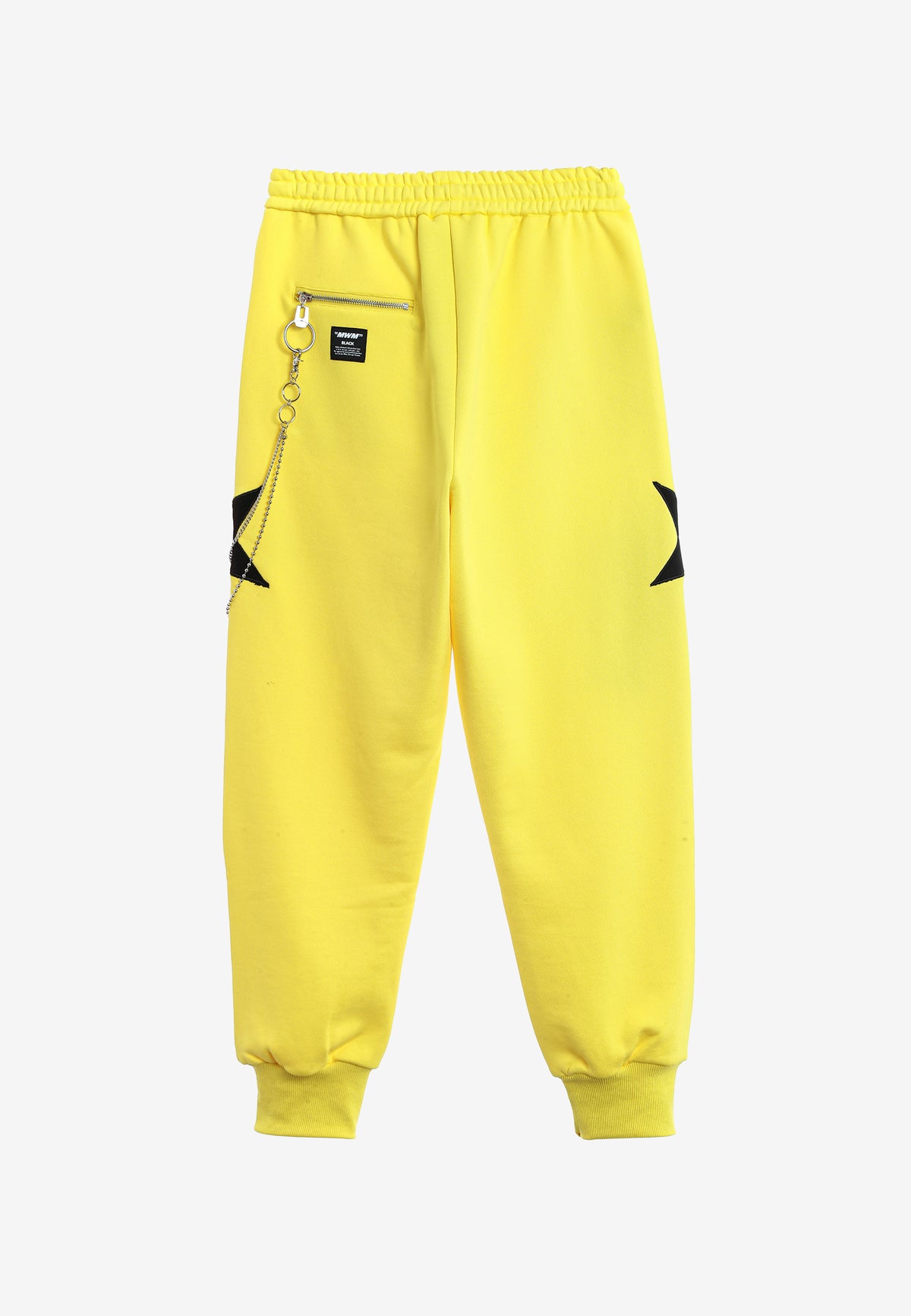 Pantalón jogger Wings con parches de estrellas y cadena lateral | MWM [PS_COLORS:YELLOW]