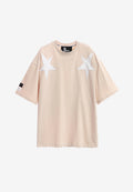 Camiseta Wings de corte relajado con estrellas frontales y doble parche de alas en la espalda | MWM [PS_COLORS:BEIGE]