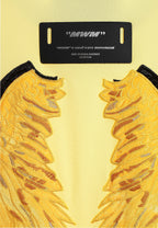 Camiseta Wings de corte relajado con estrellas frontales y doble parche de alas en la espalda | MWM [PS_COLORS:YELLOW]
