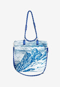 Bolso shopper estampado con asas de cordón y bandolera | MWM [PS_COLORS:BLUE]