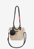 Bolso bandolera con asas de cordón y monedero redondo | MWM [PS_COLORS:BEIGE]