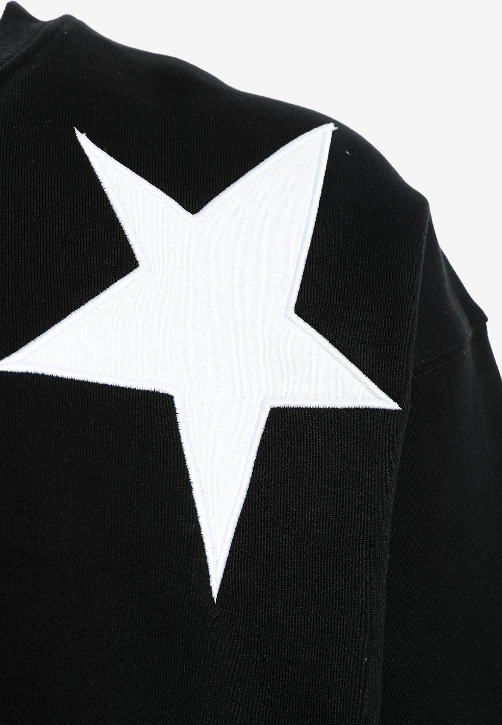 Sudadera de niño Wings de corte relajado con estrellas frontales y doble parche de alas en la espalda | MWM [PS_COLORS:BLACK]