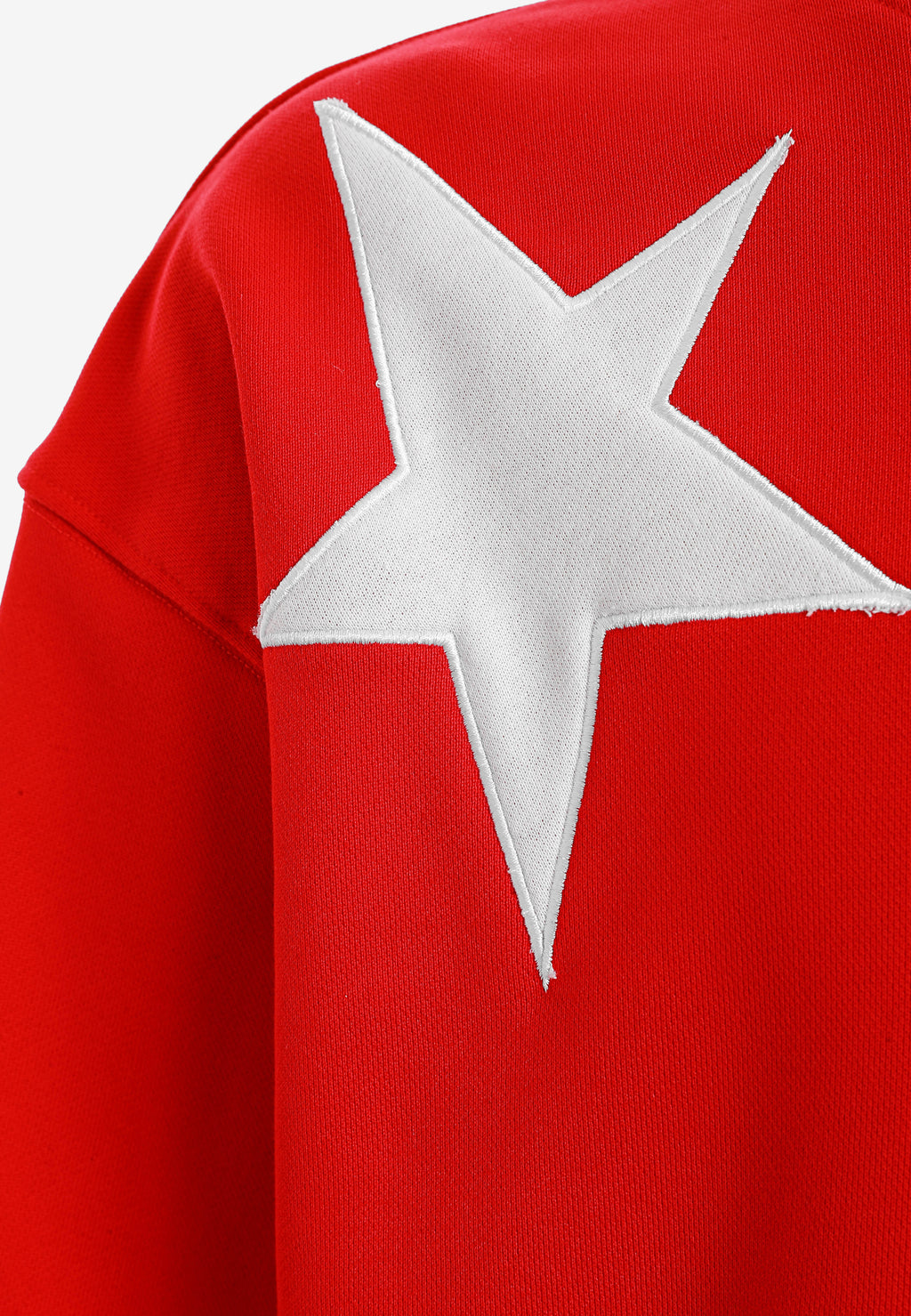 Sudadera de niño Wings de corte relajado con estrellas frontales y doble parche de alas en la espalda | MWM [PS_COLORS:RED]
