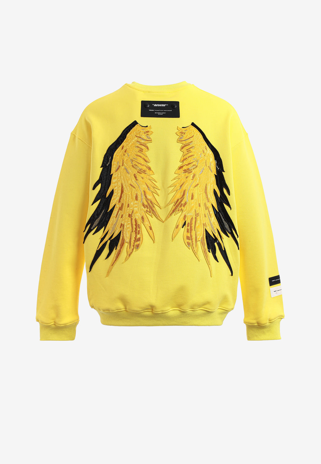 Sudadera de niño Wings de corte relajado con estrellas frontales y doble parche de alas en la espalda | MWM [PS_COLORS:UNASSIGNED]