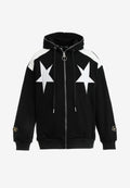 Sudadera con capucha de niño Wings de corte relajado con estrellas frontales y alas en la espalda | MWM [PS_COLORS:UNASSIGNED]